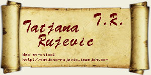 Tatjana Rujević vizit kartica